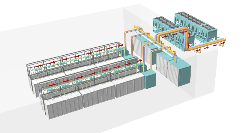 Este diseño sin evaporación de agua para refrigeración recicla el agua a través de un sistema de circuito cerrado.  