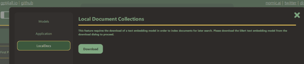Local Doccument Collections: Necesario instalar Nomic Embed