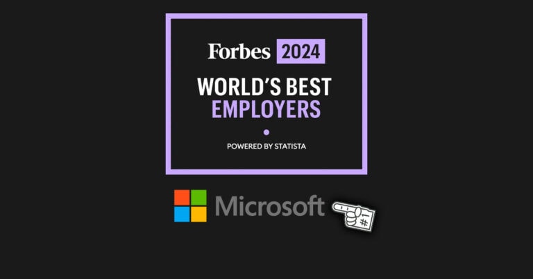 Microsoft es la mejor empresa del mundo para trabajar según Forbes ✨